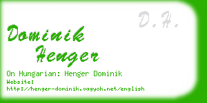 dominik henger business card